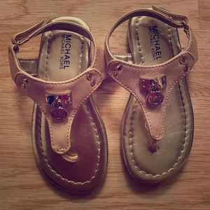 Michael Kors 8 toddler Rose gold glittery